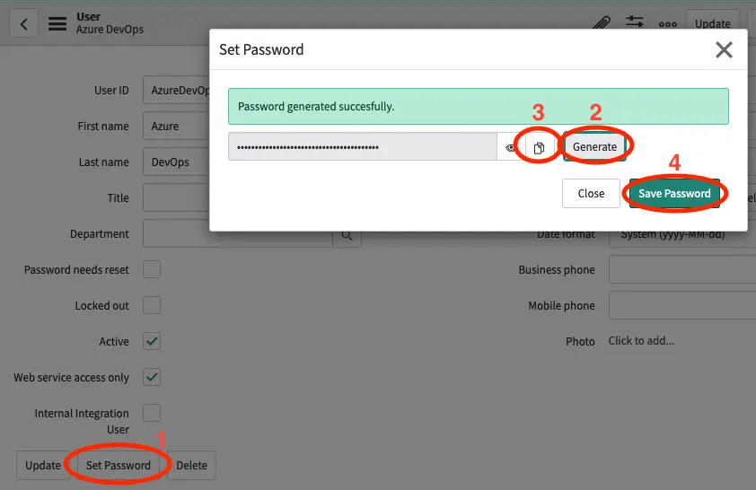 Work note showing a work item has been created