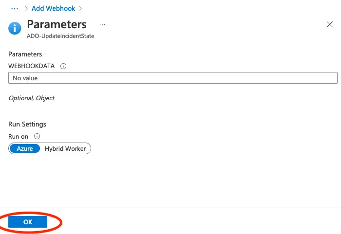 Work note showing a work item has been created