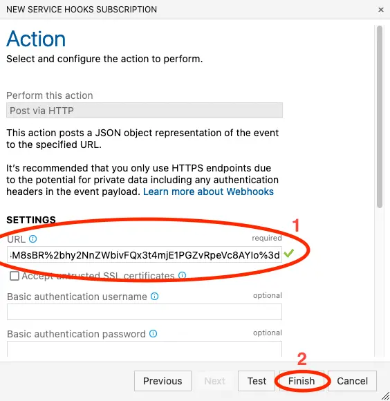 Work note showing a work item has been created