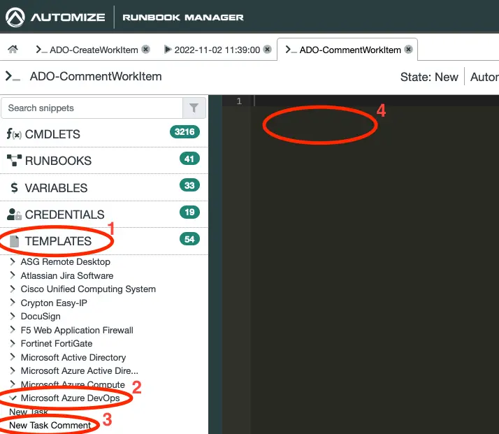 Apply Runbook template