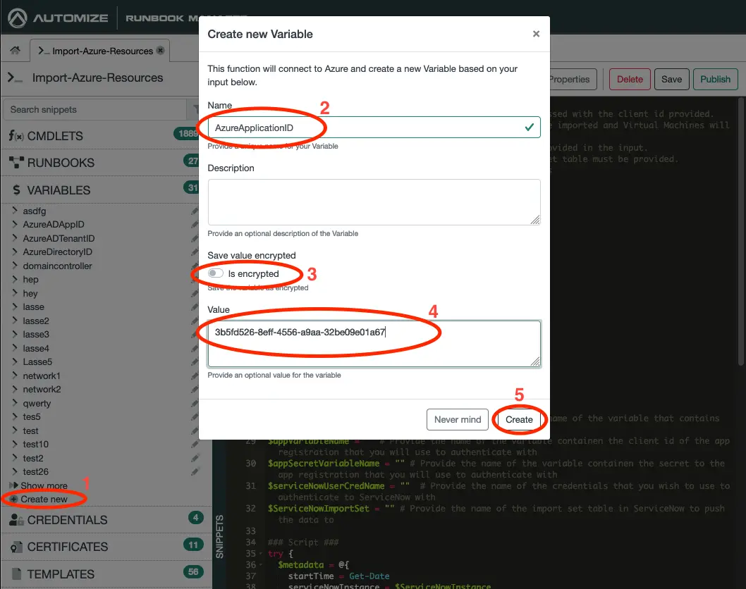 Register an application