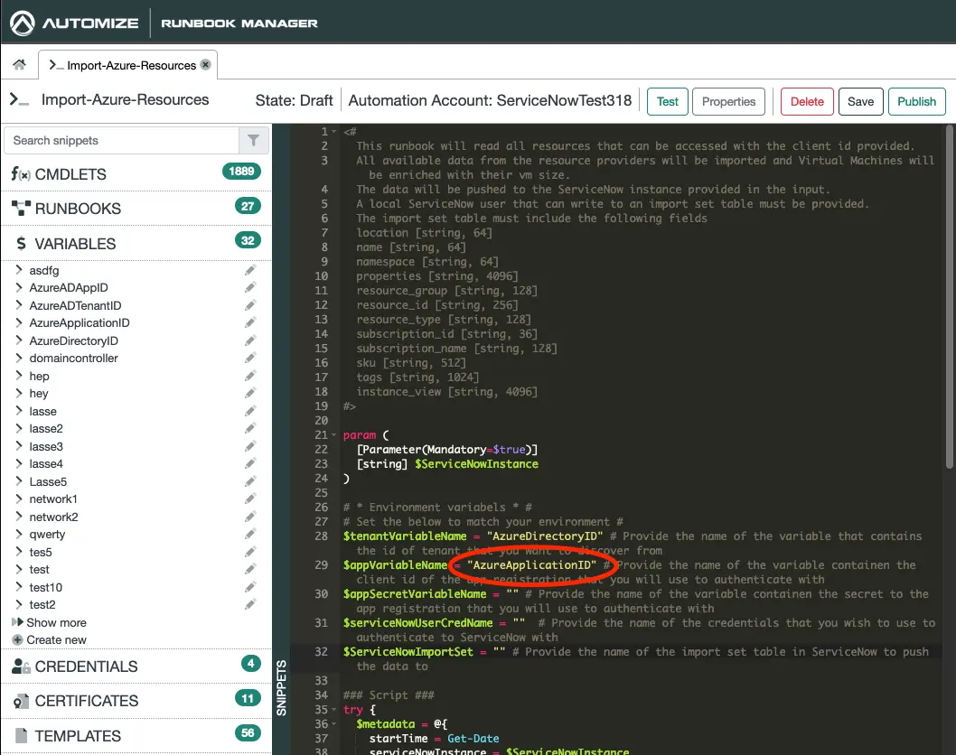 Register an application