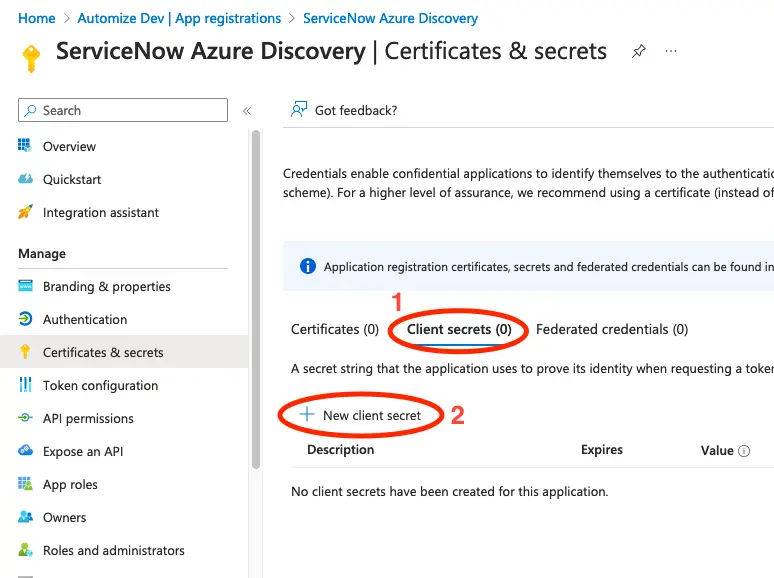 Register an application