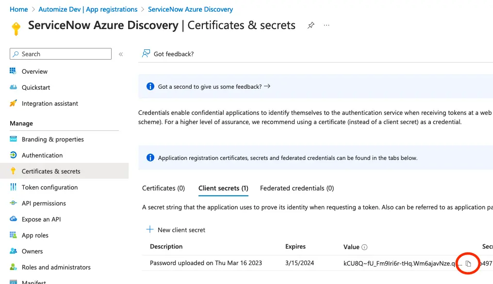 Register an application