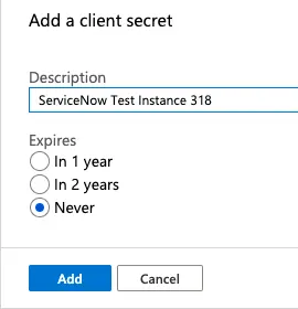Add a client secret