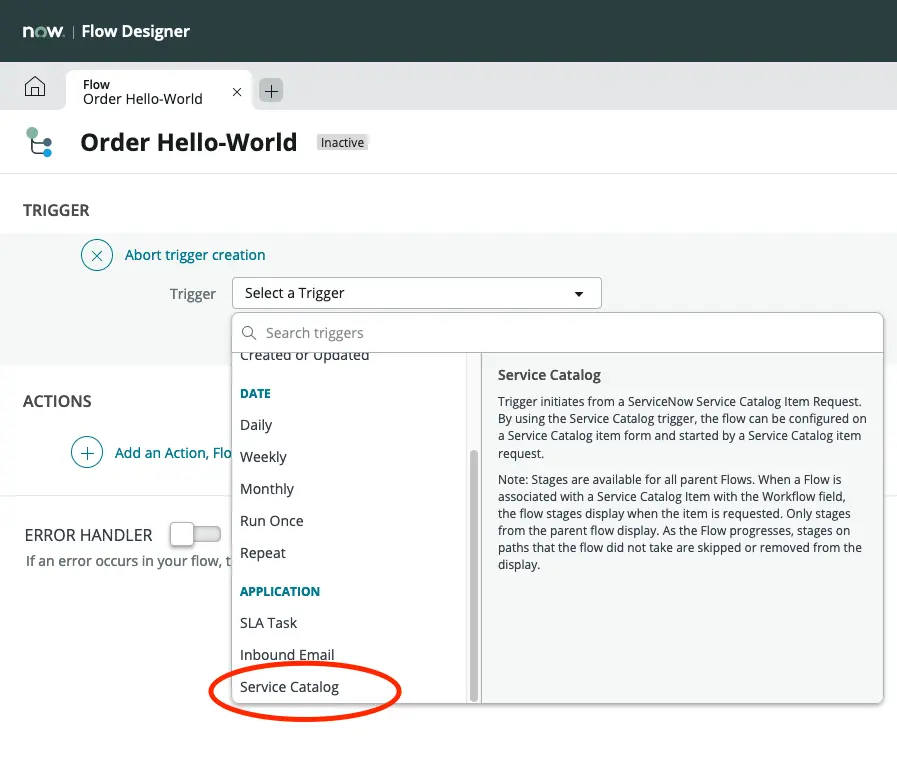 Add a trigger to your flow
