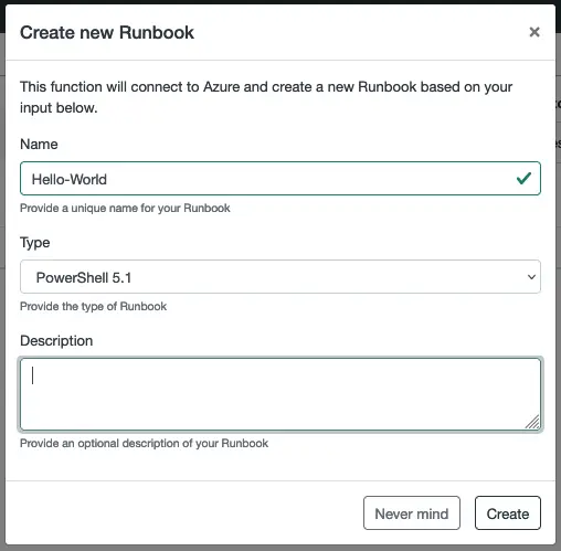 Select Automation Account