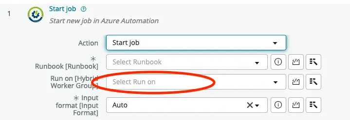Start Runbook using a Hybrid Worker Group from Flow Designer