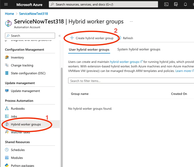 Start Runbook using a Hybrid Worker Group from Flow Designer