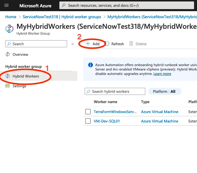 Start Runbook using a Hybrid Worker Group from Flow Designer