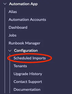 Click on Scheduled import