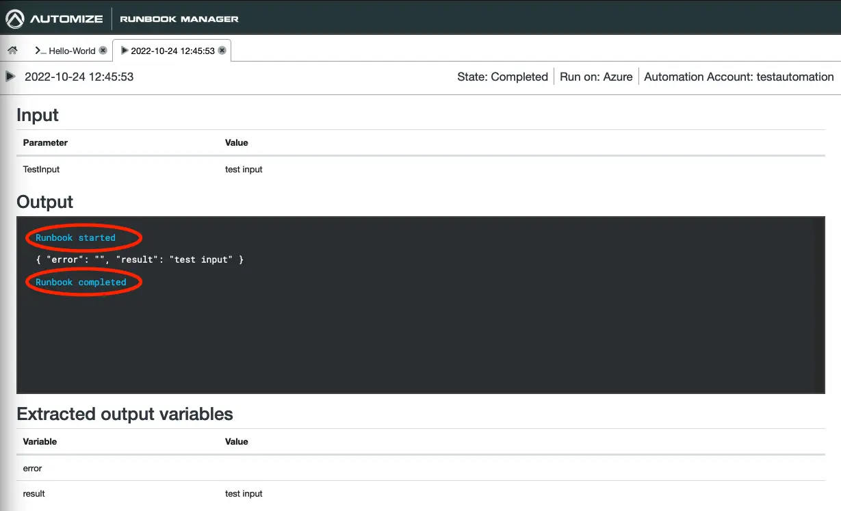 Select Automation Account