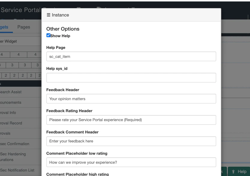 Feedback adjustments